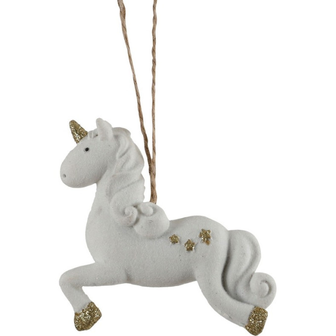 Подвеска единорог HOUSE OF SEASONS, 7,5*2*7,5 см, белый 84176